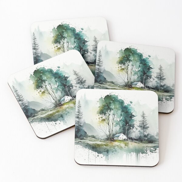Item preview, Landscape colorful pastel waterpainting digital art designed and sold by ManuelAndreas.