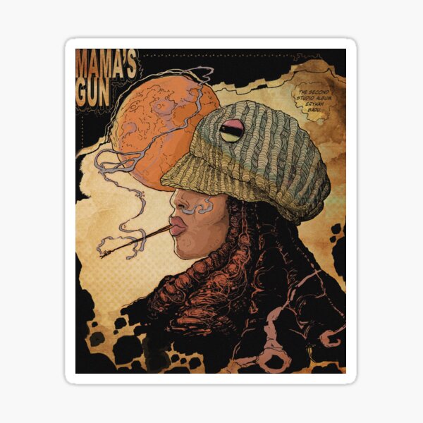 Aperçu de l'œuvre Le pistolet de maman - Erykah Badu créée et vendue par andrescolonshop.