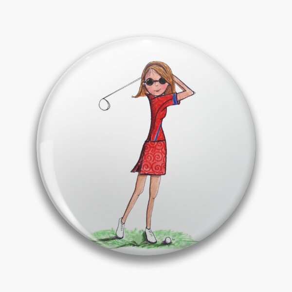 Item preview, Swing Brunette Golfer designed and sold by lulabelldesigns.
