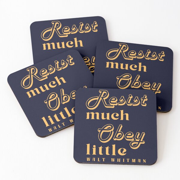 Item preview, Walt Whitman quote: Resist much obey little designed and sold by artbleed.