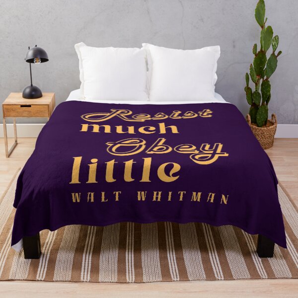Item preview, Walt Whitman quote: Resist much obey little designed and sold by artbleed.