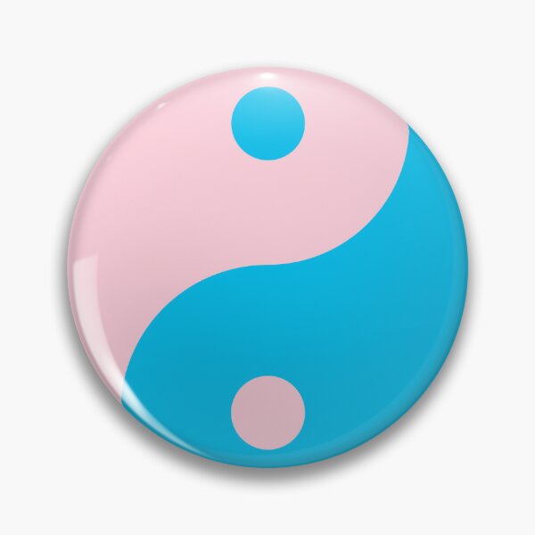 Item preview, Yin Yang symbol - pink and blue variation designed and sold by FreshFruitz.