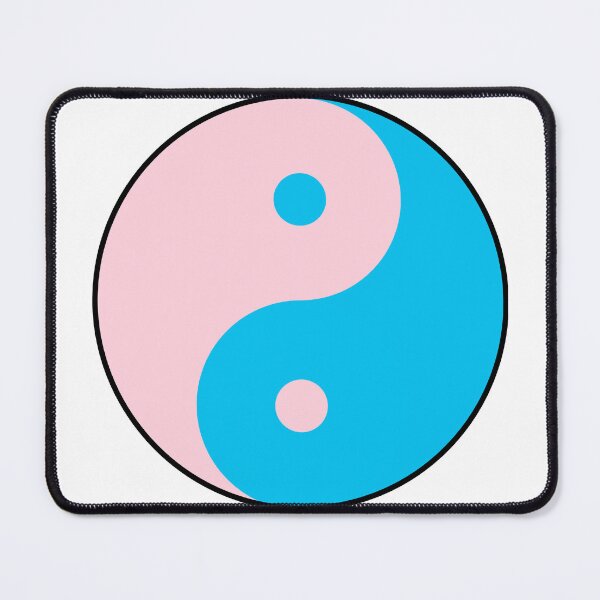 Item preview, Yin Yang symbol - pink and blue variation designed and sold by FreshFruitz.