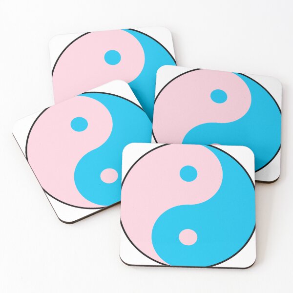Item preview, Yin Yang symbol - pink and blue variation designed and sold by FreshFruitz.