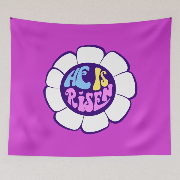 Item preview, Groovy He Is Risen  Daisey Christian 70's Hippie designed and sold by OliviaGbyKyro.