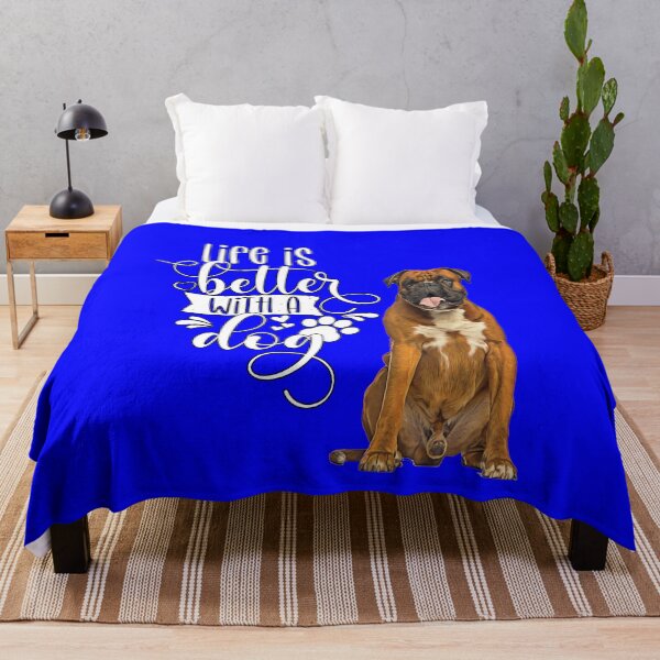 Item preview, Boxer Dog With Saying Life Is Better With A Dog designed and sold by fantasticdesign.