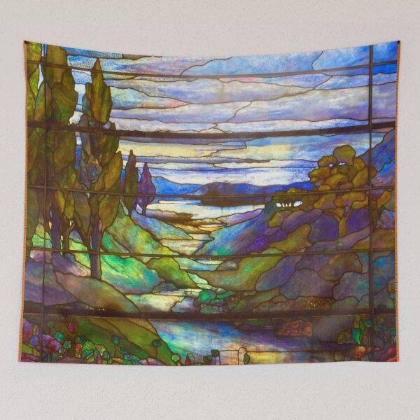 Item preview, Tiffany Stained Glass Window Woodland Cemetery Dayton OH designed and sold by Wabojeg.
