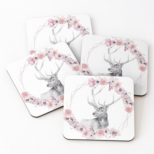 Item preview, Geometric Floral Deer designed and sold by FoxfireStardust.