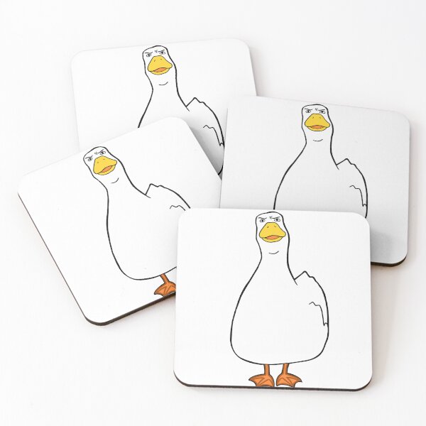 Item preview, white duck stickers  designed and sold by RhythmK.