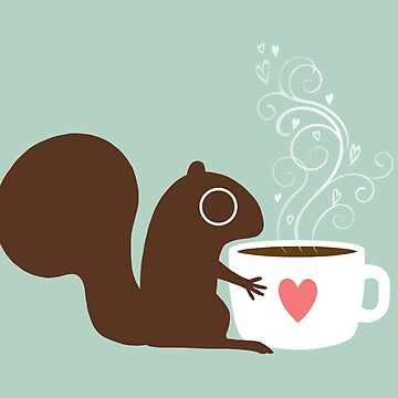 Artwork thumbnail, Squirrel Loves Coffee by ShortCoffee