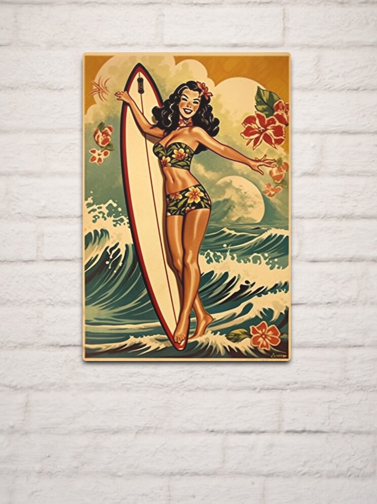 80s HULA DANCER 特大アート フレーム 油彩画 ヴィンテージ 絵画