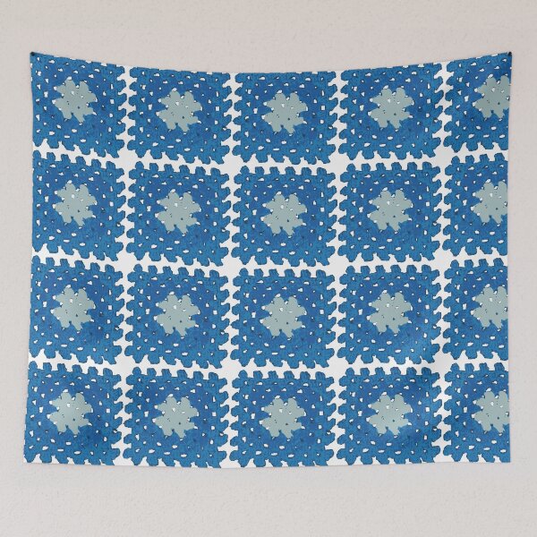 Item preview, Crochê Quadradinhos da vovó Azul designed and sold by GirlaineSQ.