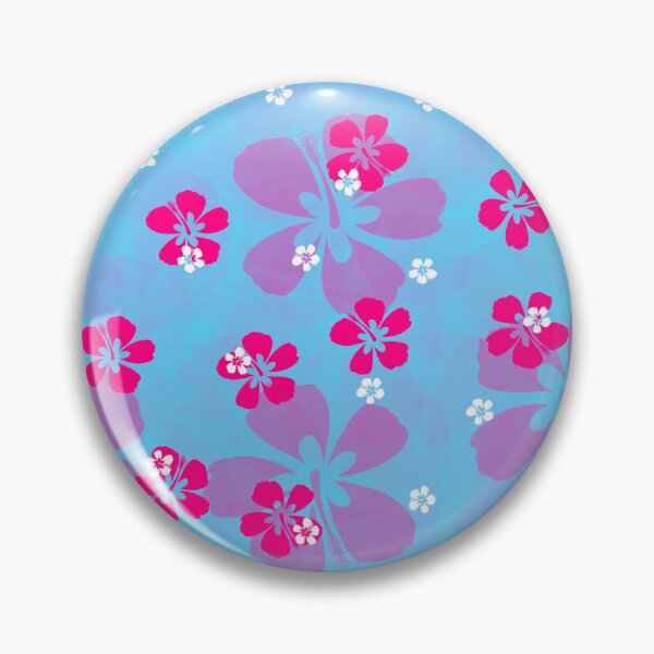 Item preview, Pink Hibiscus in Blue designed and sold by SillyGyaru.