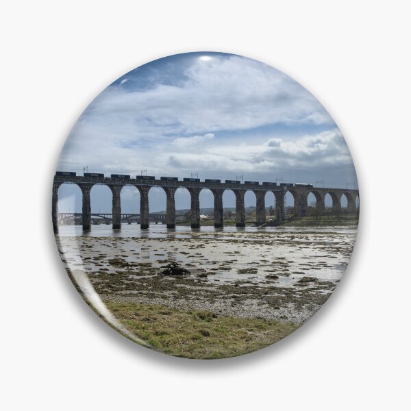 Item preview, Train Crossing Royal Border Bridge, Berwick-upon-Tweed designed and sold by Kasia Design.