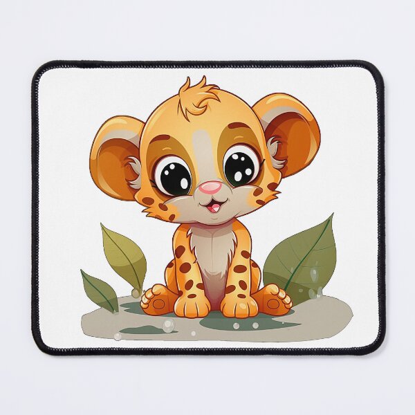 Item preview, Young little happy lion is sitting on the ground designed and sold by InspiringInk.