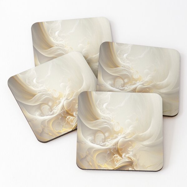 Item preview, white and golden smoke abstract dispersed designed and sold by ManuelAndreas.