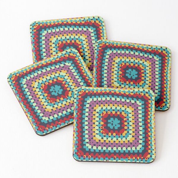 Item preview, Granny Square Quadrados de Crochê quadrado da vovó. Coloridos pintura designed and sold by GirlaineSQ.