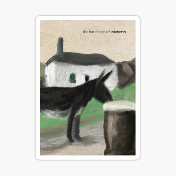 Vista previa del artículo con la obra «Póster de la película Banshees of Inisherin | Impresión con efecto de pintura», diseñado y vendido por AllusionPrints.