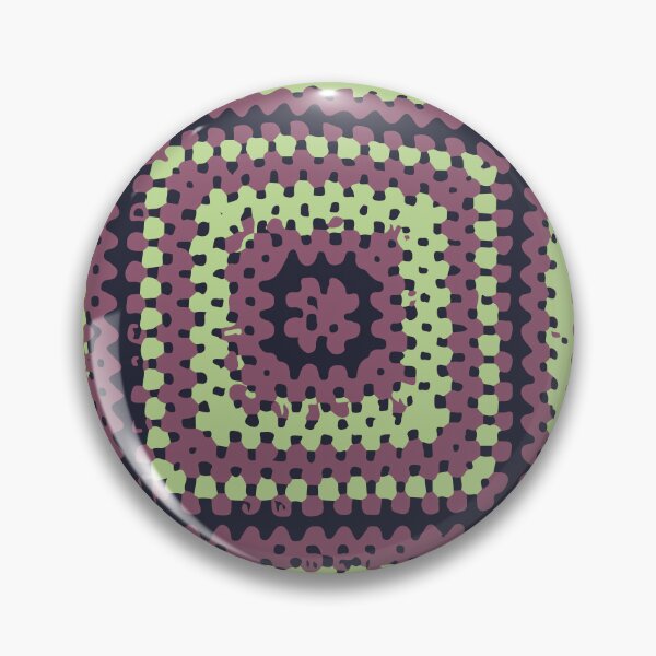 Item preview, Square Quadrados de Crochê quadrado da vovó. Roxo e Verde, pintura designed and sold by GirlaineSQ.