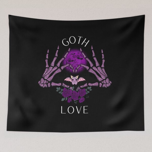 Item preview, Embrace the Darkness: Goth Love Skeleton Heart designed and sold by Satorizations.