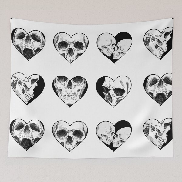 Item preview, Heart shaped skulls. designed and sold by Nyctophiles.