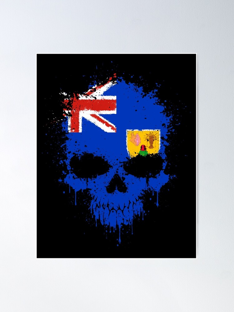 Chaotic Argentine Flag Splatter Skull Poster for Sale by jeff bartels