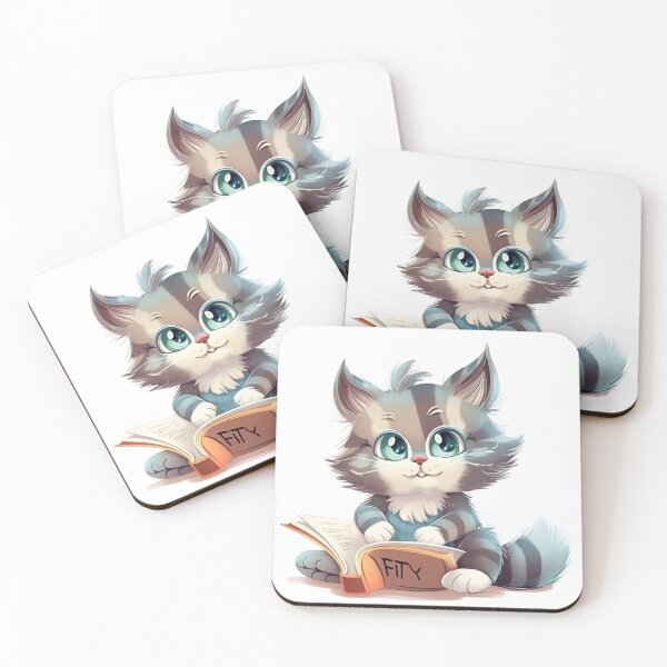 Item preview, Adorable fluffy cat reading a book designed and sold by tvasileva.