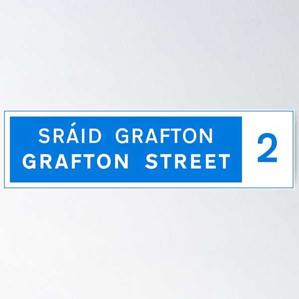 Item preview, Grafton Street sign Dublin, Ireland designed and sold by DelangeDesigns.