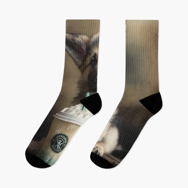 Item preview, Adorable Puppuccino Design Featuring a German Shepherd Puppy designed and sold by VC-prints.