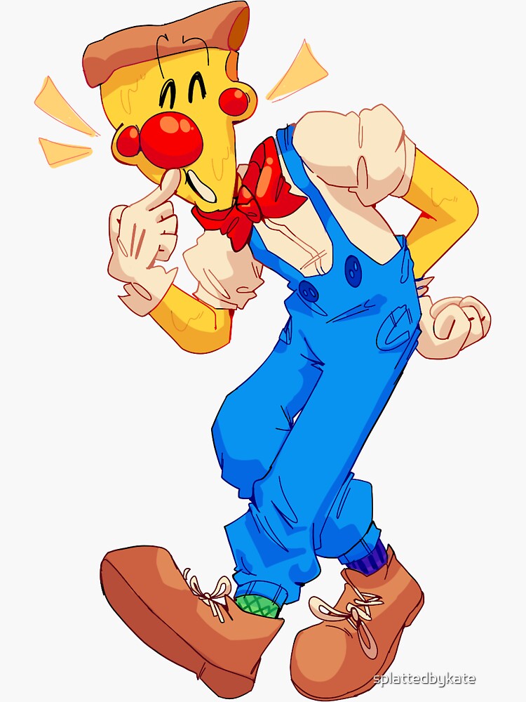 "pizzahead [pizza tower]" Sticker for Sale by splattedbykate Redbubble