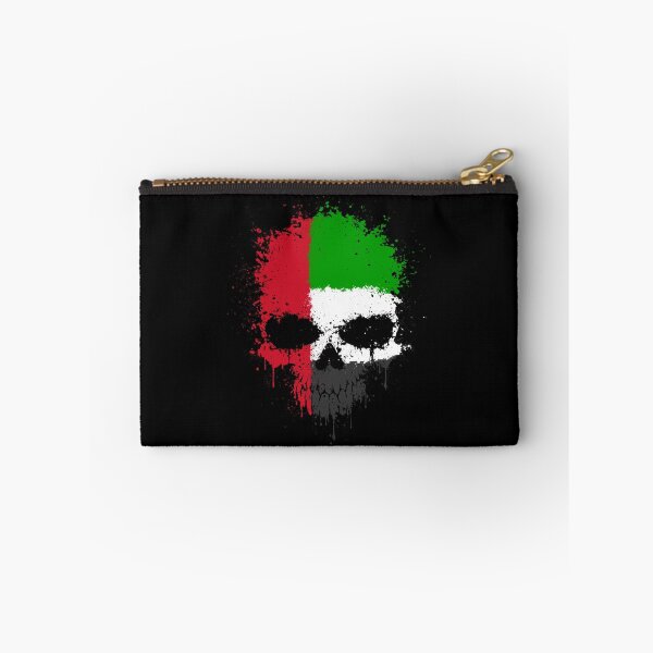 Item preview, Chaotic UAE Flag Splatter Skull designed and sold by JeffBartels.