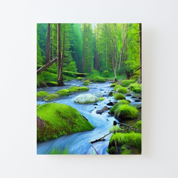 creek of peace Canvas Mounted Print