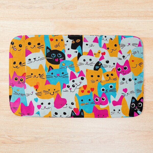 Item preview, Throw Pillow With Adorable Cat Pattern Design designed and sold by Sowari-Pillows.