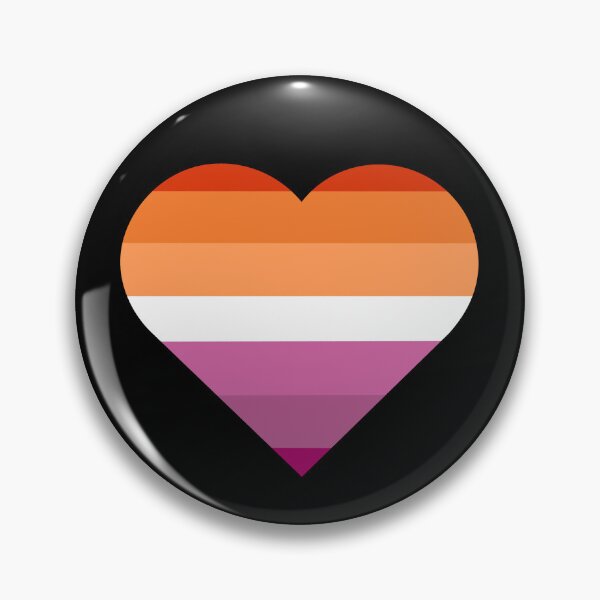 Item preview, Lesbian Sunset Flag Heart - Lesbian Pride designed and sold by Sophie’s Tees.