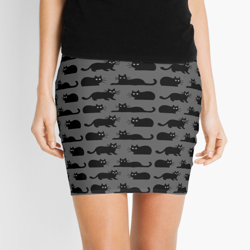 Black Cat(s) Mini Skirt