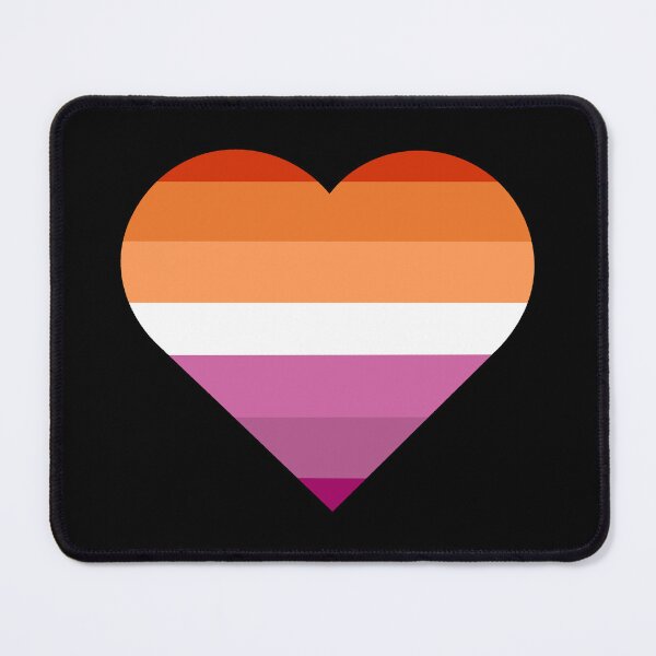 Item preview, Lesbian Sunset Flag Heart - Lesbian Pride designed and sold by Sophie’s Tees.