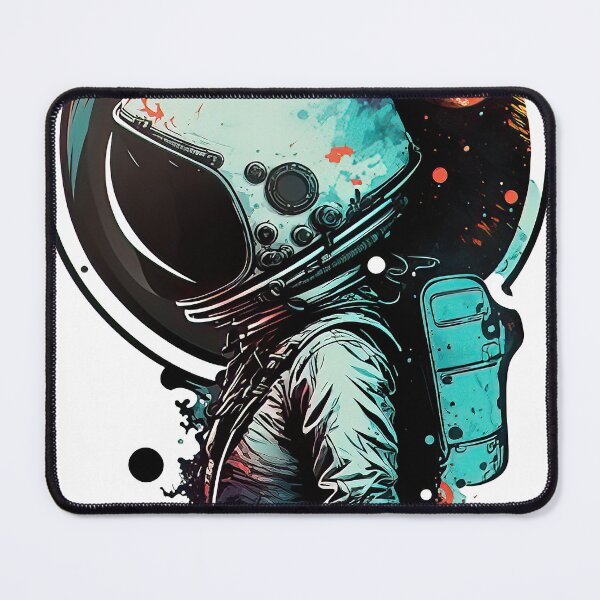 Item preview, Female Astronaut in Orange Suit: Cosmic Exploration designed and sold by BeUniqueCo.