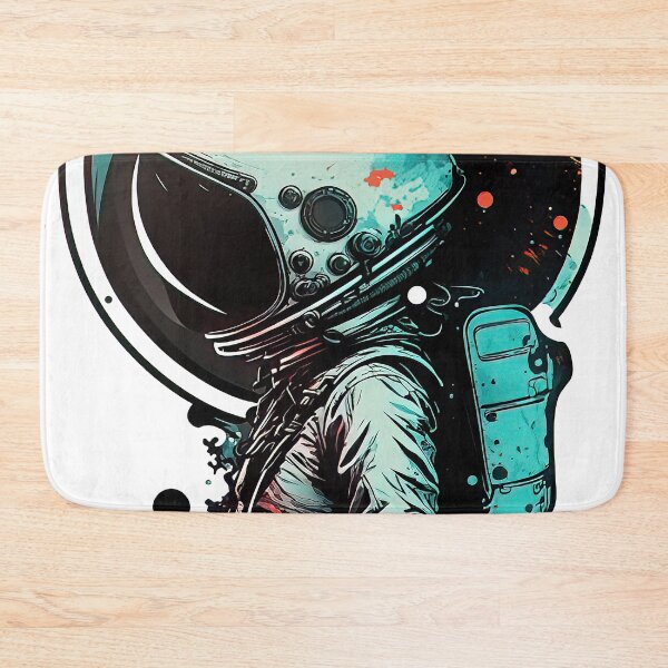 Item preview, Female Astronaut in Orange Suit: Cosmic Exploration designed and sold by BeUniqueCo.