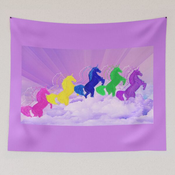 Item preview, DANCING RAINBOW UNICORNS designed and sold by THE AMERICAN TEEVANGELIST.