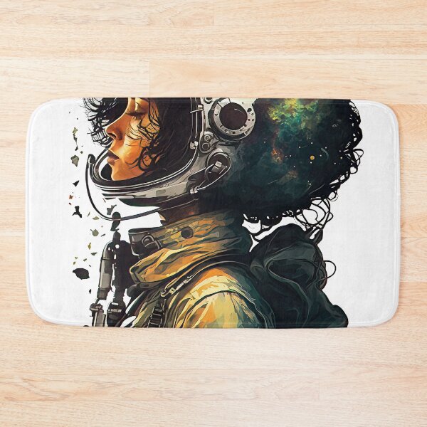 Item preview, Contemplative Female Astronaut: Cosmic Reflections designed and sold by BeUniqueCo.
