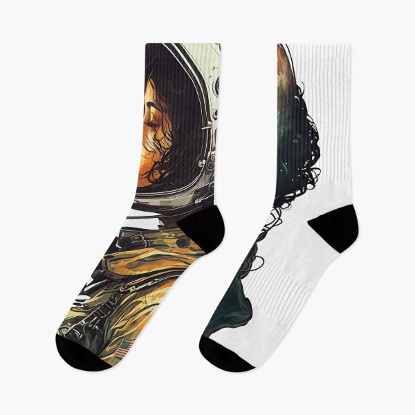 Item preview, Contemplative Female Astronaut: Cosmic Reflections designed and sold by BeUniqueCo.