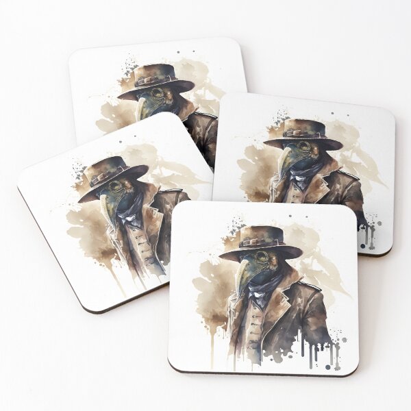 Item preview, Plague Doctor Brown Watercolor designed and sold by FoxfireStardust.