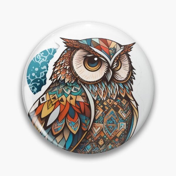 Item preview, Boho Colorful Owl Art designed and sold by ecoladesign.