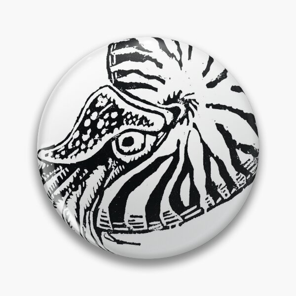 Item preview, Nautilus block print designed and sold by graphiteme.