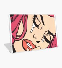 Pink Crying Comic Girl Laptop Skin