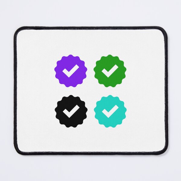 Item preview, Blue Green Black and Purple checkmark Pack - verified check mark - blue ribbon verified mark meme designed and sold by MillennialMemer.