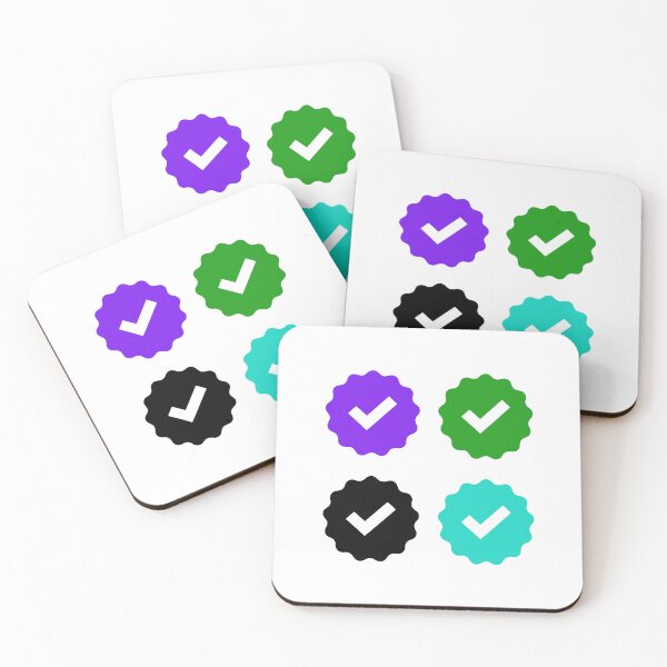 Item preview, Blue Green Black and Purple checkmark Pack - verified check mark - blue ribbon verified mark meme designed and sold by MillennialMemer.