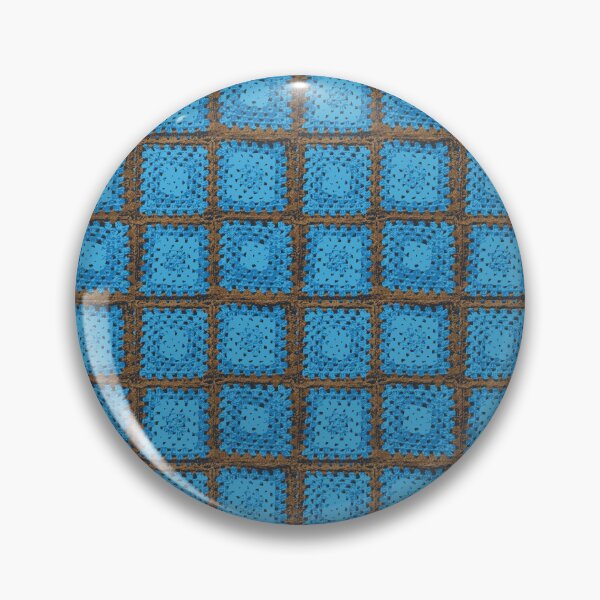 Item preview, Square Quadrados de Crochê quadrado da vovó. azul e marrom designed and sold by GirlaineSQ.