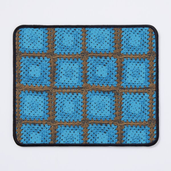 Item preview, Square Quadrados de Crochê quadrado da vovó. azul e marrom designed and sold by GirlaineSQ.