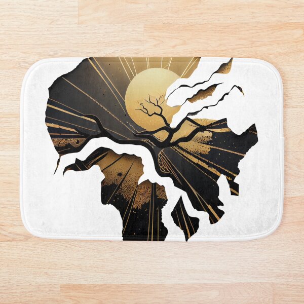 Item preview, Kintsugi Landscape Sun Rays Emblem designed and sold by ShadowAndSlate.